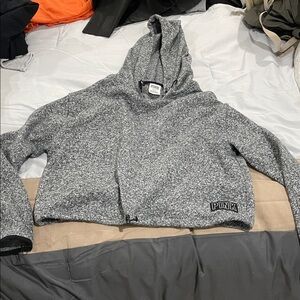 PINK Victoria's Secret Charcoal Knit Hoodie